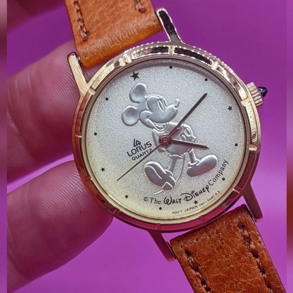 Disney Accessories - Gold-Tone Disney Mickey Mouse Quartz Vintage Watch